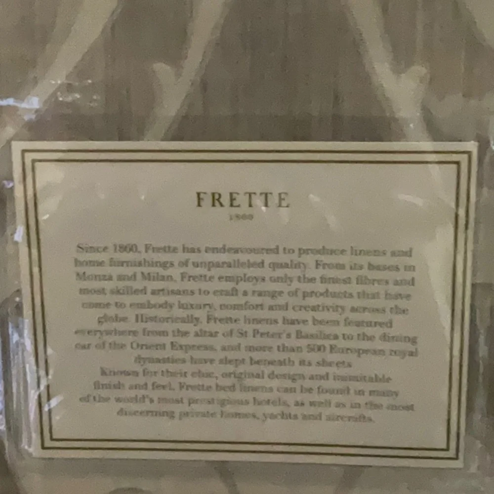 NWT FRETTE King duvet cover grey ivory 102” X 94”